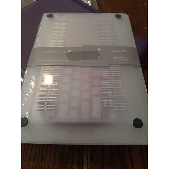 New Wocadi 5-in-1 Violet Floral MacBook Air 13 Sleeve Protection Kit - Picture 3 of 6